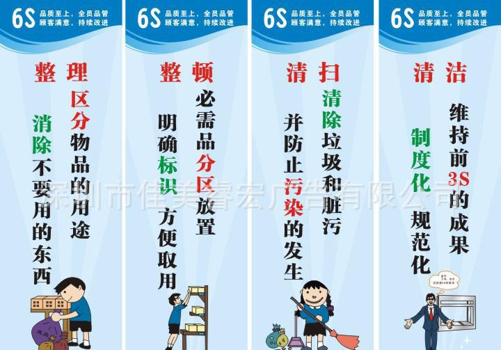 企業(yè)工廠車間標(biāo)語6S現(xiàn)場質(zhì)量管理掛圖海報(bào)宣傳畫展板B004