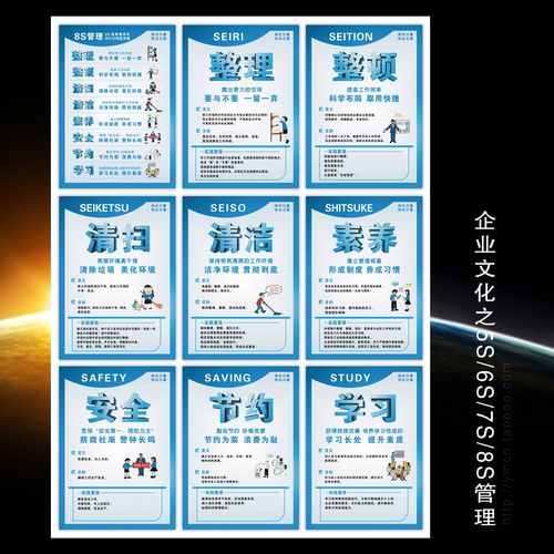 工廠5s車間6s企業7s8s安全生產宣傳標語辦公室整理整頓產品質管理口號